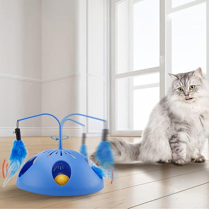 for Toys Funny Kitten Wand Relieve Boredom for Self for Play Toys Feather Hide&Seek with Electric Toys