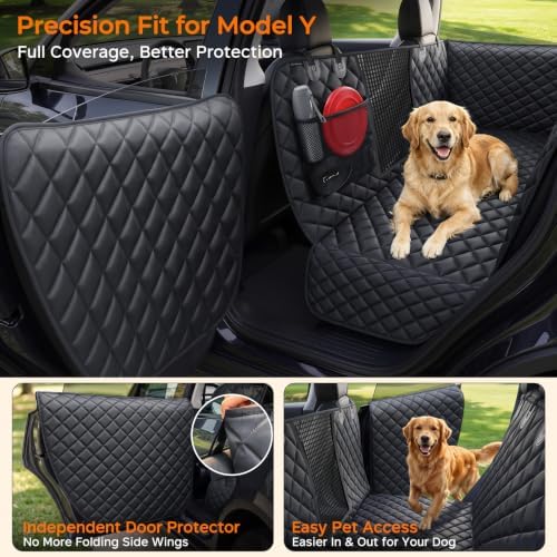 URPOWER Dog Car Seat Cover for Back Seat, Waterproof Hammock for Model Y - Image 2