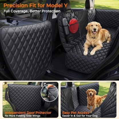 URPOWER Dog Car Seat Cover for Back Seat, Waterproof Hammock for Model Y - Image 2
