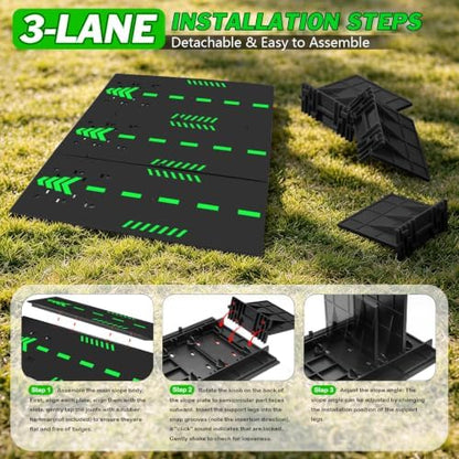 RC Jump Ramp Jumping Stunt, Detachable RC Training Takeoff Board Ramp Track for 1/12 1/14 1/16 1/18 1/24 Scale RC Car Monster Truck Buggy Off-Road Racing Games - Image 4