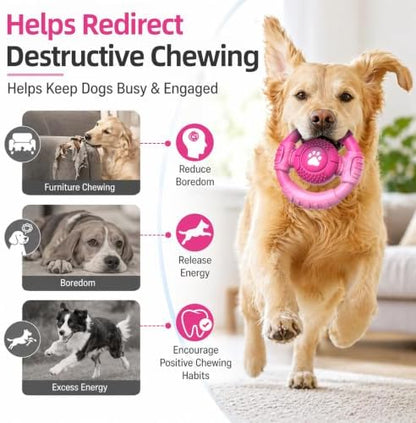 Pamlulu Tough Dog Toys for Aggressive Chewers, Indestructible Dog Toy for Large Dogs, Nylon Chew Toys for Medium Large Breed, Interactive Dog Toys to Keep Them Busy, Dog Birthday - Image 5