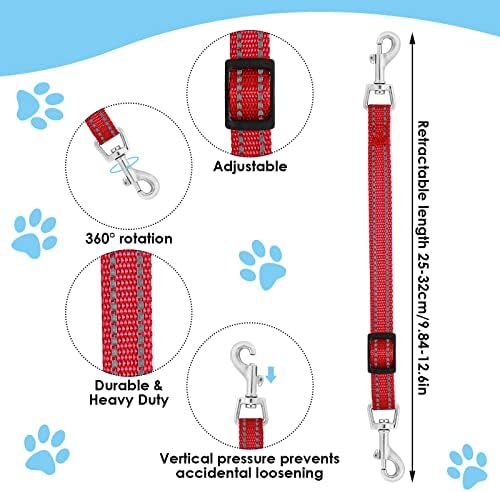 Cobee Dog Collar Clips, 2 Pcs Reflective Nylon Prong Collar Backup - Image 3