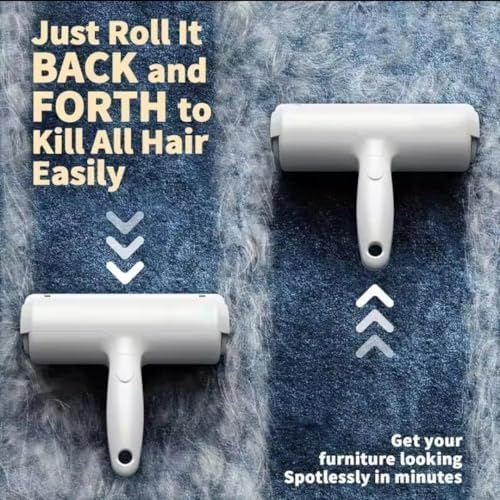 Reusable Pet Hair Remover Roller for Dog Hair and Cat Hair – Self-Cleaning Lint Roller for Furniture, Couch, Carpet, Clothing, Bedding and Car Seats – Reusable, Durable, Portable Fur Removal Tool - Image 5