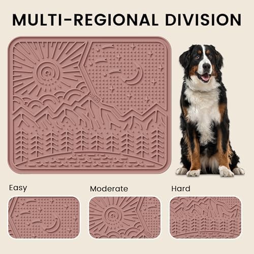 OHMO Lick Mat for Dogs and Cats Nature Design(Extra Large 1pc) Easy to Clean Pet Slow Feeder with Suction Cups, Enrichment for Anxiety Relief and Boredom Reduction(Coral) - Image 4