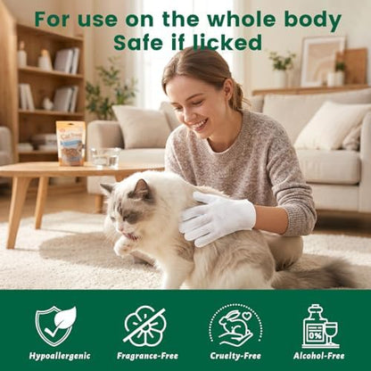Arme Pet Bath Gloves Wipes for Dogs&Cats Cleaning Glove for Dry Bath,40 Pcs - Image 6