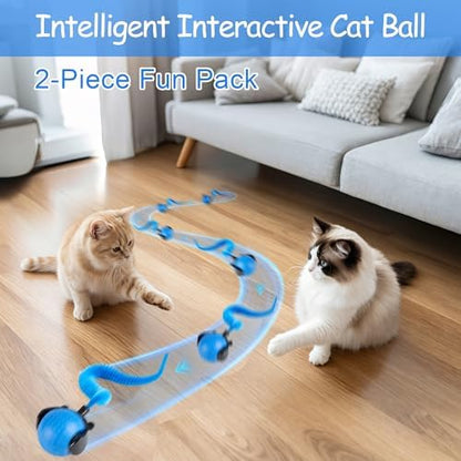 Interactive Cat Toys for Indoor Cats, Automatic Rolling Cat Balls - Image 2