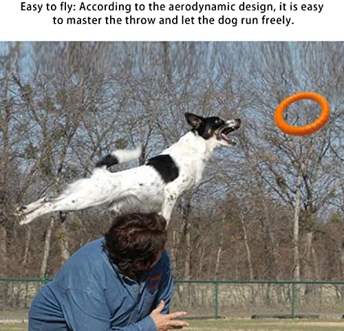 Dog Flying Disc Dog Chew Toy,Dog Toys for Aggressive Chewers Floating Dog Ring/Fetch Toys for Medium/Large Breeds Interactive Dog Pool Float Durable Toy for Training and Teeth Cleaning,28cm - Image 6