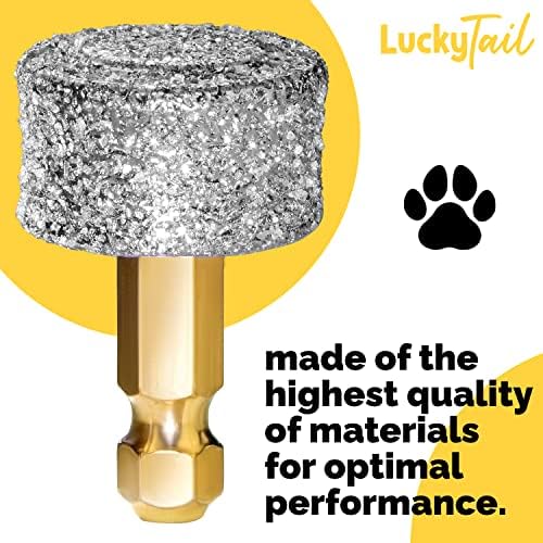 LUCKY TAIL - Dog Nail Grinder - Regular - Replacement Head - for Small, Medium & Large Dogs - Premium Quality - Diamond Tip Drill Bit - Professional Dog Nail Trimmers - Grooming Tool kit - 1 Pack - Image 5