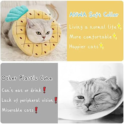 ANWA Adjustable Cat Cone Collar Soft, Cute Cat Donut Collar After Surgery - Image 6