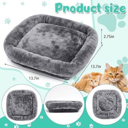 Abbylike 2 Pcs Cat Tree Replacement Bed Covers,13.8 x 13.8 Inch - Image 2