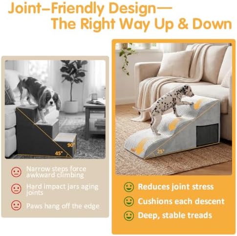 Topmart High Density Extended Foam Dog Ramp&Steps 3 Tiers,15.7" High - Image 2