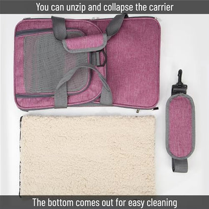 Mr. Pen- Pet Carrier, 17.5" x 11.2" x 11.5", Medium Size, Pink - Image 4