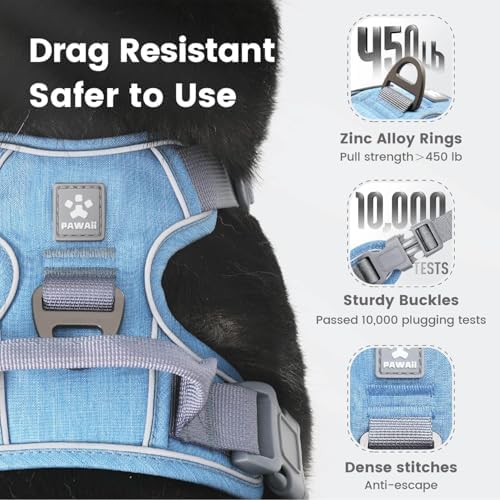 Pawaii No Pull Dog Harness with Pet ID Tag, Reflective Vest - Image 4