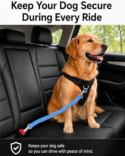 Dog Seat Belt 2Pcs, Retractable Pet Car Harness, Adjustable Dog Seat Belts - Image 2