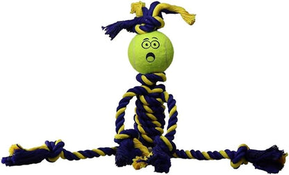 PetSport Braided Rasta Man Rope with Tuff Ball - 9"