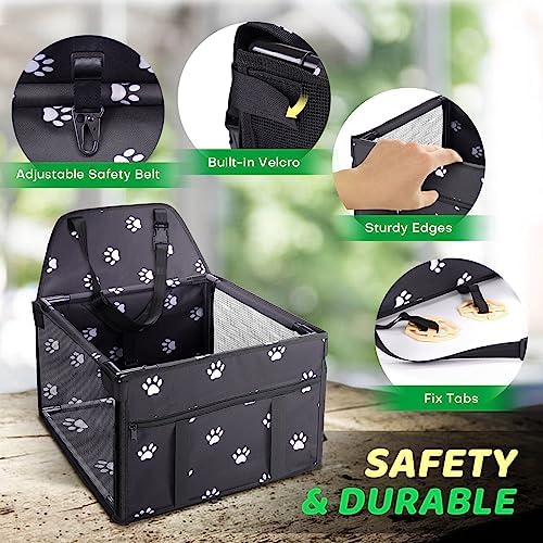 GENORTH Dog Car Seats for Small and Medium Dogs,Portable Puppy/Pet Car Booster Seat with Clip-On Leash and Mesh Window for Pet Up to 20 lbs - Image 4