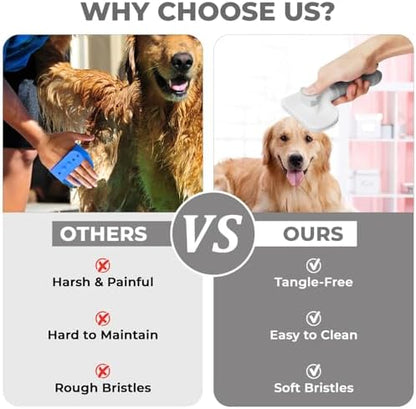 Ultimate Pet Brush - Self-Cleaning Cat & Dog Grooming Tool | Deshedding Brush for Long & Short Hair | Reduces Shedding, Hairballs & Loose Fur | One-Click Hair Removal Comb. - Image 7