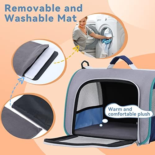 A 4 Pet Cat Carrier, Airline Approved, EVA Soft-Sided, Anti-Collapse - Image 5