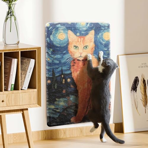 3-in-1 Sisal Cat Scratch Mat on Floor & Wall Mounted 23.6x15.7'' - Image 2