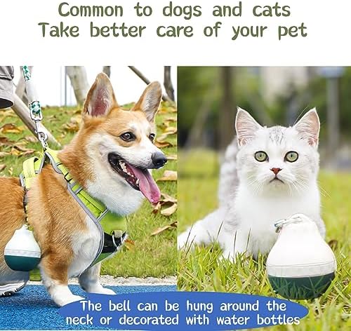 Dog Travel Water Bottle Detachable Bowl Leak Proof Portable ，Silicone Bottle Body，Collapsible and Suitable for Small Pets for Outdoor Walking, Hiking, Travel (Green2, 200ml2) - Image 4