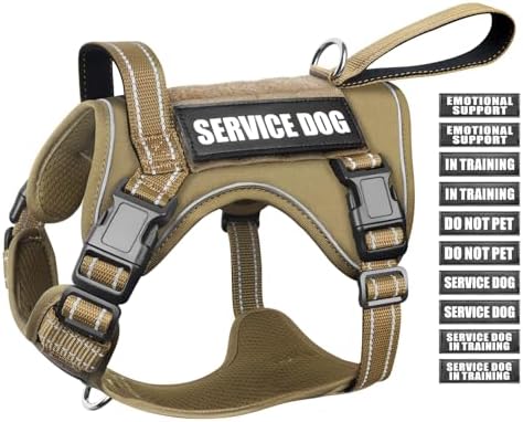 WINSEE Tactical Dog Harness, No Pull Dog Harness for Medium Large Dogs with Handle & Molle, Military Service Dog Vest Harness in Training Pet Harness for Small Dogs by WINSEE