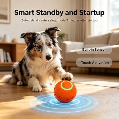 Interactive Dog toys, Smart Dog ball, E-TPU Material Automatic Moving, Bouncing, Vibrating ball Durable Duraspin Design for Aggressive Chewers.Keeps Dogs Busy and Entertained.Suitable for all dogs - Image 3