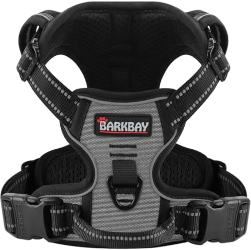 BARKBAY Dog Harness for Large Dog No Pull 2 Leash Clips Dog Vest by BARKBAY