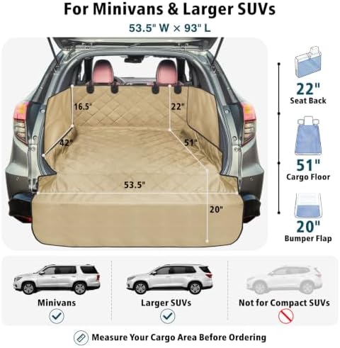Veckle SUV Cargo Liner for Dogs - Trunk Cover with Bumper Flap Protector - Image 2