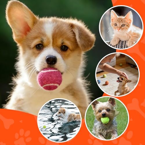 INSUM 1.5 Inch Mini Tennis Balls for X-Small Dogs & Cats, 20/40 Pack Soft Fetch Play Toys for Puppies & Kittens, Training & Indoor Outdoor Exercise - Image 5