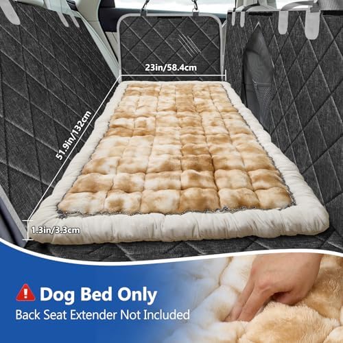 Thickened Dog Bed for Car Back Seat, Upgraded Bottom Non-Slip，Fits Hard Bottom car seat Cover for Dogs, Premium Mixed Color ，Dog Car Seat Cover - Image 3