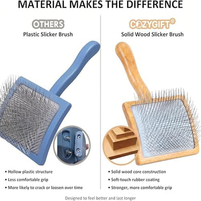 Slicker Brush for Dogs, Doodles, Poodles & Long Haired Cats - Image 7