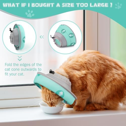 Cat Cone Collar Soft Elizabethan Collar for Surgery Recovery - Adjustable for Small and Large Cats Kittens to Stop Licking - Image 4