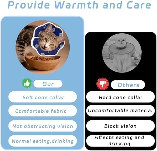Soft Adjustable Cat Cone Collar, Comfortable Cat Recovery Collar - Image 6