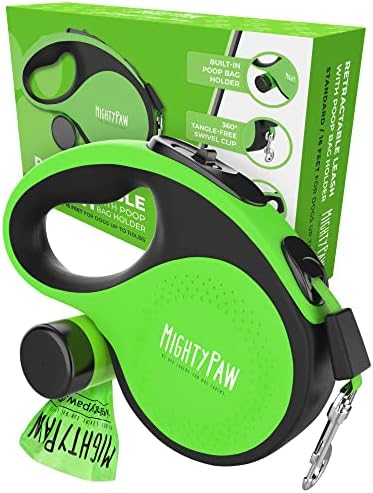 Mighty Paw 16' Retractable Dog Leash with Poop Bag Holder, Large Pets by MightyPaw