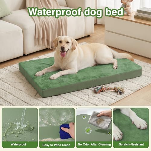 Waterproof Extra Large Dog Bed Washable Outdoor Orthopedic XL Crate Pad 42" - Image 2