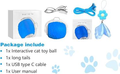 Interactive Cat Toys: Agile Moving Ball with Elastic Mesh Tail for Indoor Cats and Kittens
