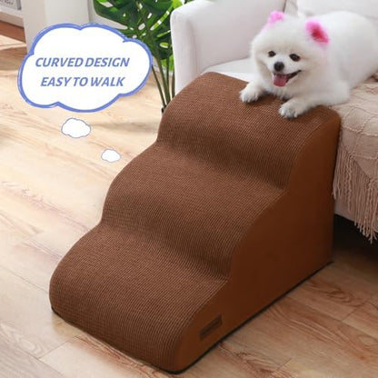 Aodisman Dog Stairs for Small Dogs and Cats,3-Step Pet Ramp for Couch,Chair - Image 3
