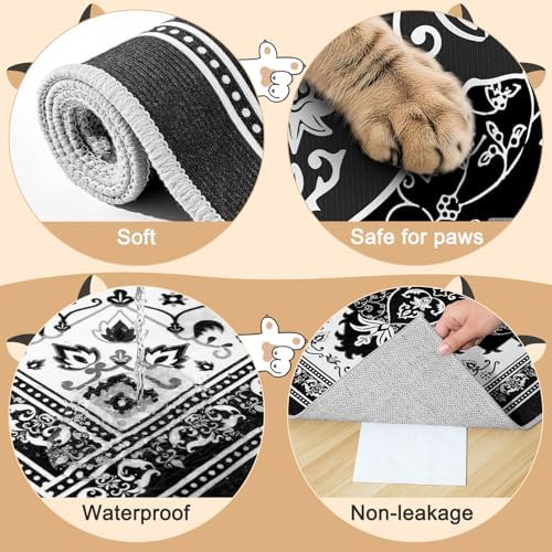 Bienbee Cat Litter Mat, 2 Pack 33" x 22" Machine Washable for Litter Boxes - Image 4