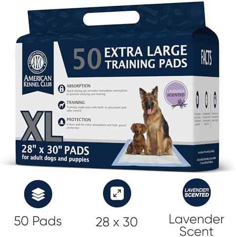 AKC Dog Training Pads, XL 28" x 30", Lavender Scent, 50 Count - Image 2
