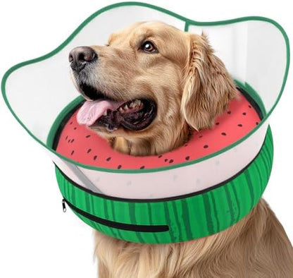Supet Raised Inflatable Dog Cone Collar to Stop Licking, Soft Dog Cone Alternative After Surgery, Pet Neck Donut Collar for Small Medium Large Dogs by Supet