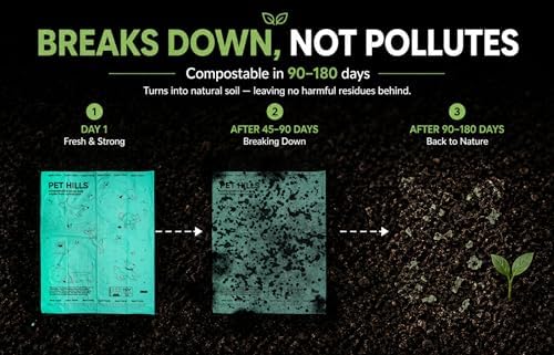 Heavy Duty Compostable Dog Poop Bags – 270 Count, Extra Thick 20 Micron, Leakproof & Unscented, Fits All Dispensers, Plant-Based Cornstarch, TÜV OK Compost HOME Certified - Image 2