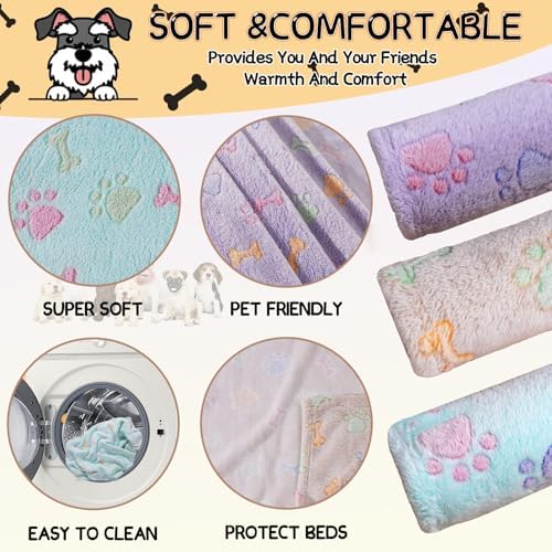 Rezutan Small Dog Blanket, Soft Puppy & Cat Flannel 3 Pack, 23"x16" - Image 6