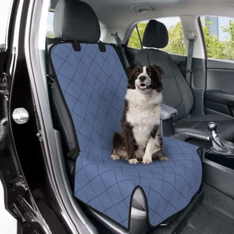 Covers & All Dog Car Front Seat Cover, 260 GSM, Made of Water-Repellent, Tear-Resistant Polyester Fabric, Layered with a 160 GSM Anti-Skid Material (Sky Blue, 24" H X 20" W X 20" D)