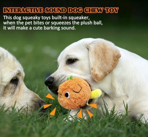 Squeaky Plush Ball Dog Toys for Small Medium Dogs, 3'' Soft Fuzz Ball - Image 5