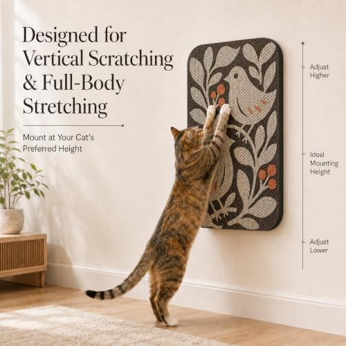 2 Pack Cat Wall Scratcher, Art Cat Scratching Board for Cats - Image 7