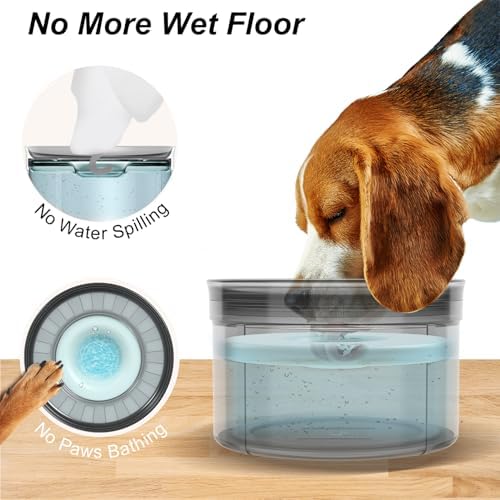 No Spill Water Bowl for Dogs-1Gallon, Anti-Digging & BPA-Free - Image 3