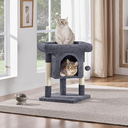Yaheetech 23.5in Small Low-Profile Cat Tower with Scratching Posts - Image 2