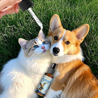 BARAVI Clean Aura Ear Cleaner Ear Drops for Dogs & Cats, 3.38 fl oz (100ml) Natural Gentle Formula, Soothe Itching, Remove Wax & Odor, Deep Clean Ear Canal for Pet Ear Care - Image 6