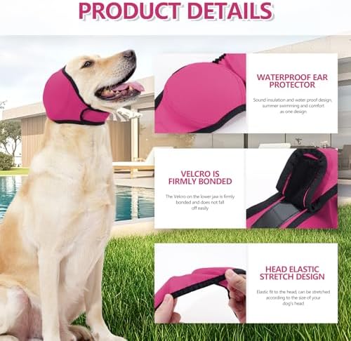 Dog Ear Protector, Blocks Water from Entering Ears for Bath, Keeps Calm During Grooming & Blow Drying - Image 6