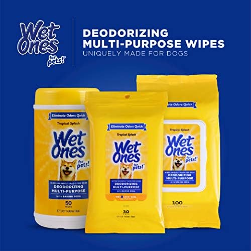 Wet Ones for Pets Deodorizing Multi-Purpose Dog Wipes with Baking Soda, 50 Count - 3 Pack| Dog Deodorizing Wipes for All Dogs in Tropical Splash Scent, Wipes for Deodorizing Dogs - Image 6